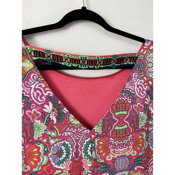 Laundry By Shelli Segal Colorful Floral Paisley Print Shift Dress Size Large - Picture 4 of 6